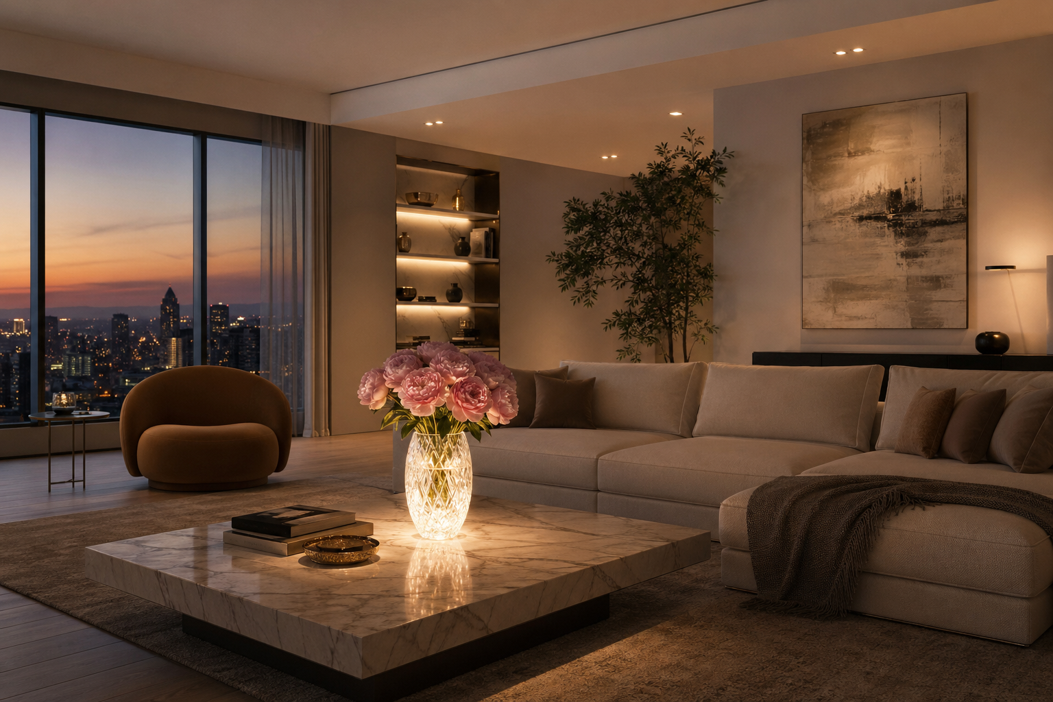 Aurora Bloom Vase in Living Room